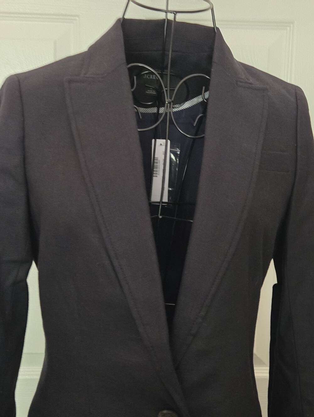 NWT J.CREW SIZE 2 MADELYN BLACK LINEN BLAZER - Picture 4 of 10